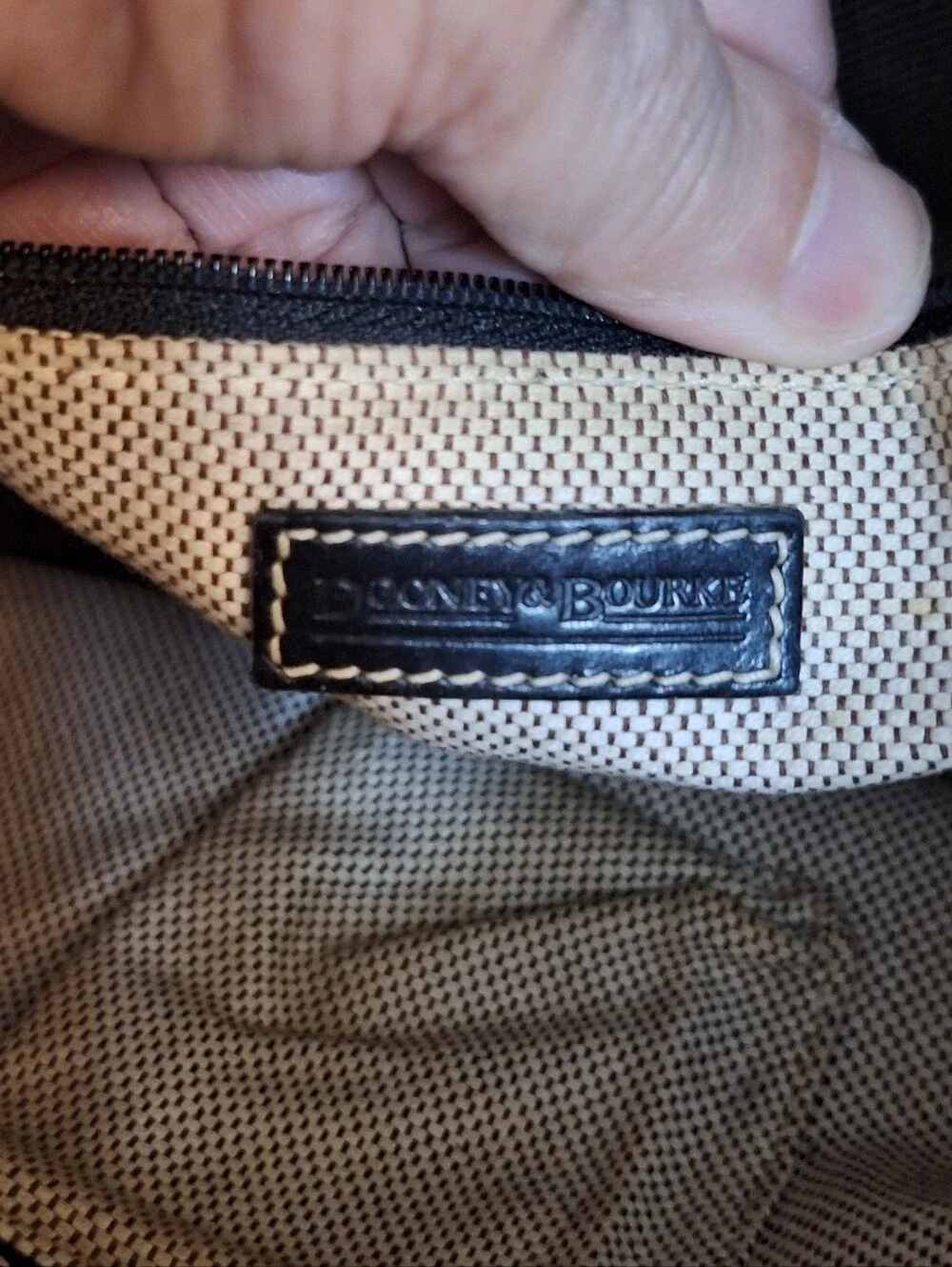 Dooney & Bourke Black Logo Canvas Bucket Tote Bag - Picture 11 of 17